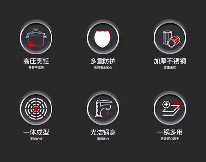 Commercial Stainless Steel Pressure Cooker, Large Capacity Explosion-Proof for Gas/Induction Stove, Restaurant Kitchen Use