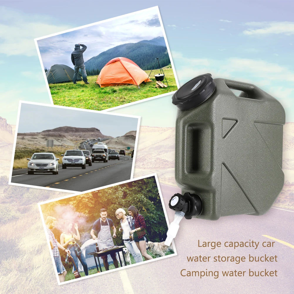 Outdoor Water Bin 10L Camping Bucket Water Storage Portable Large Capacity
