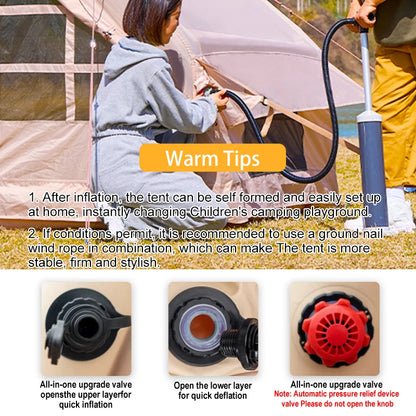 6-8 People Inflatable Tent.waterproof inflatable tent house,4 season