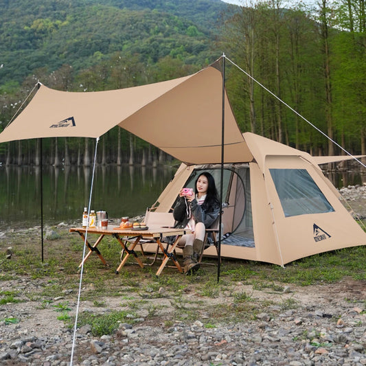 Easy Set Up  Up Tent   Waterproof   2 In 1 Canopy Tent for Camping