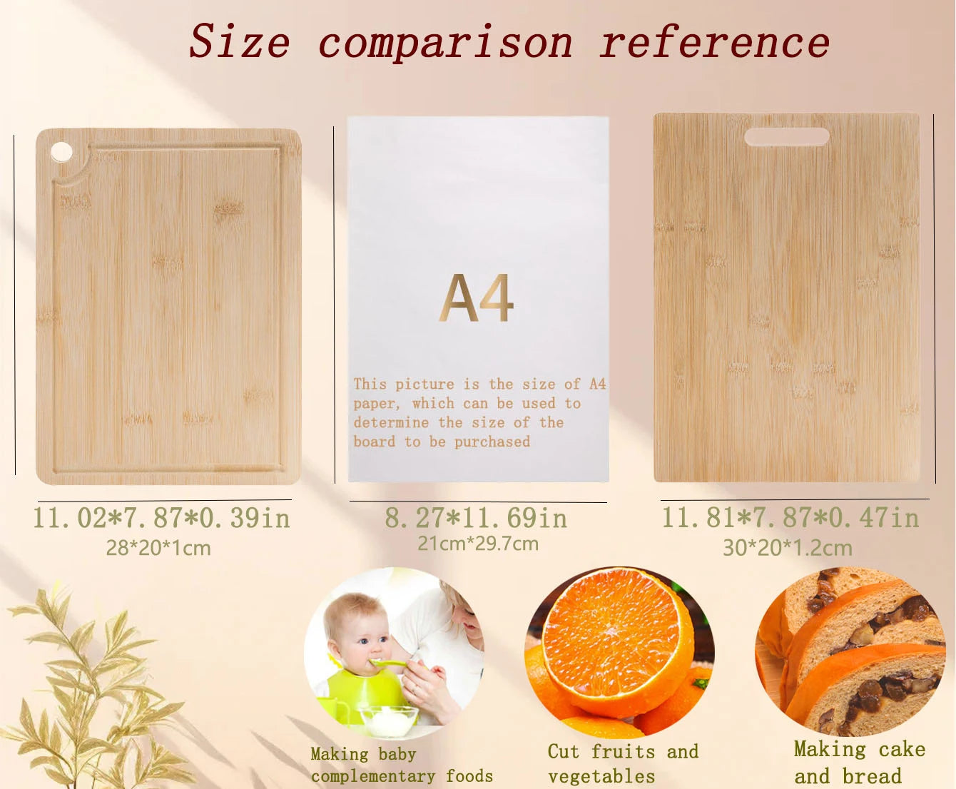 Outdoor Camping Bamboo Chopping Board