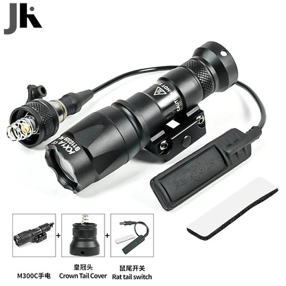 Flashlight Rifle Hunting Weapon Scout Light   Indicator Fit 20mm Rail