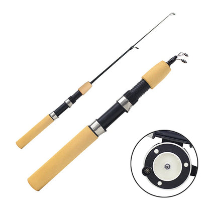 Portable Ice Fishing Rod with Fishing Reel Outdoor Angling Winter Fishing Pole
