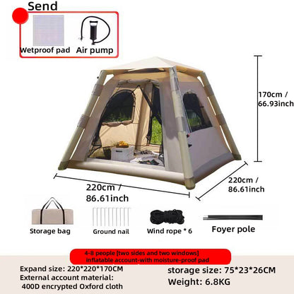 A large inflatable tent for 5-8 people