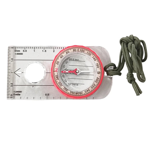 Luminous Compass High Accuracy Waterproof Adventure Warehouse Compass Multifunctional Outdoor with Magnifier for Hiking Survival