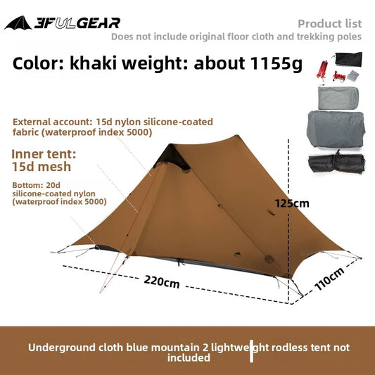 Lightweight 2 Person 3 Backpacking Camping Tent