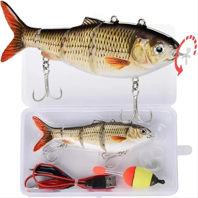 Electric Fishing Lure Multi Jointed Wobbler Swimbait USB Rechargeable Robotic Lure Artificial Hard Baits Fishing Accessories