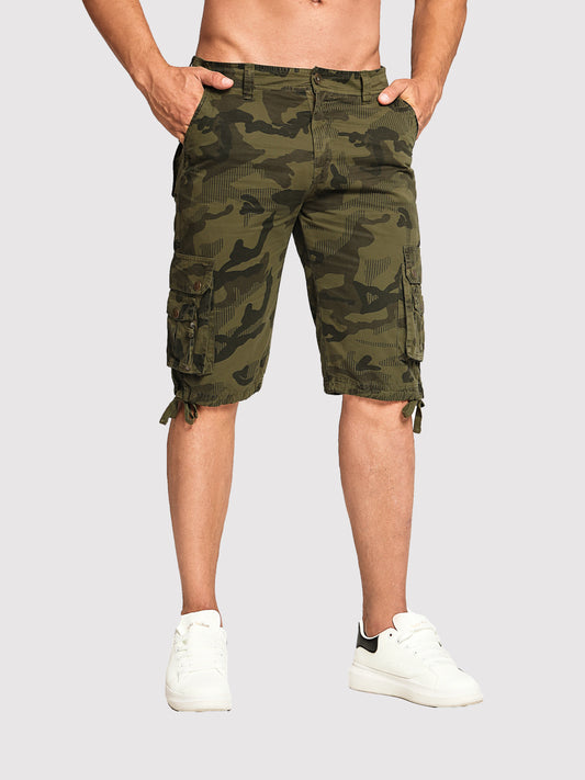 Men's summer new fashionable workwear shorts loose straight cut version trendy and versatile five quarter pants