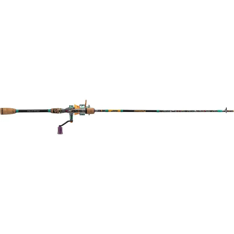 ProFISHiency Krazy Spinning Fishing Combo | 7' Graphite Rod, Stainless Steel Guides, Cork Handle | 6:2:1 Gear Ratio