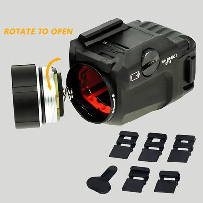 Compact Tactical Weapon Light, Includes High, Low Paddle Switches and Key Kit, Black