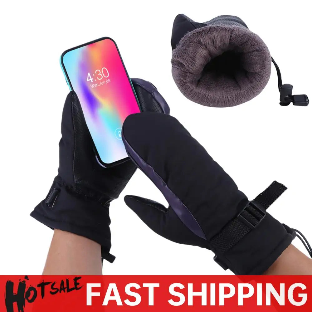 Warm Heated Gloves USB Charging Electric Heated Gloves Waterproof 3 Gear Temperature for Climbing Hiking Cycling