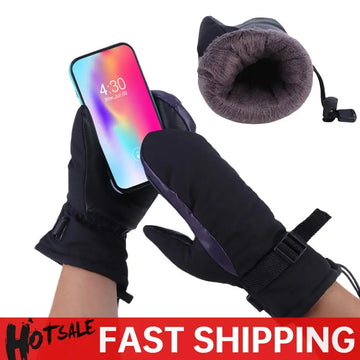 Warm Heated Gloves USB Charging Electric Heated Gloves Waterproof 3 Gear Temperature for Climbing Hiking Cycling