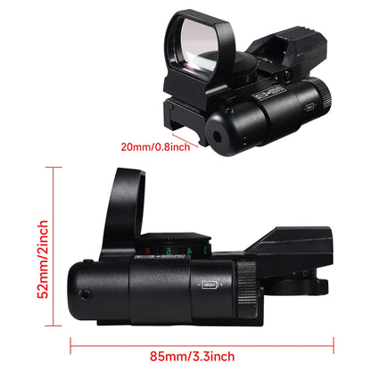 Red Dot Sight with Laser Pointer 4 Reticle