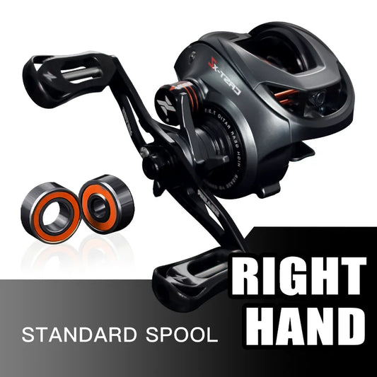 Baitcasting Reel 7.3:1 Hybrid Ceramic Bearing Carbon Fiber Washer Dual Bearing System N52 Brake Fishing Reels