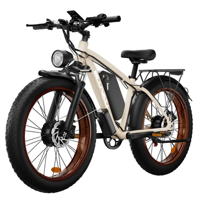 ZEEGR F1 48V 2000W Full Suspension E-Bike CE Certified 26 Inch Fat Tires Hidden Dual Battery Snow Beach Ebike