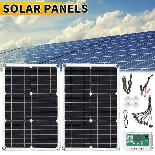 Portable Solar Power Charger for Bank Battery Camping Car Boat RV Solar Plate