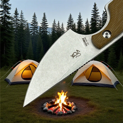 Outdoor Straight Blade Survival Hunting Self-Defense Camping Essential