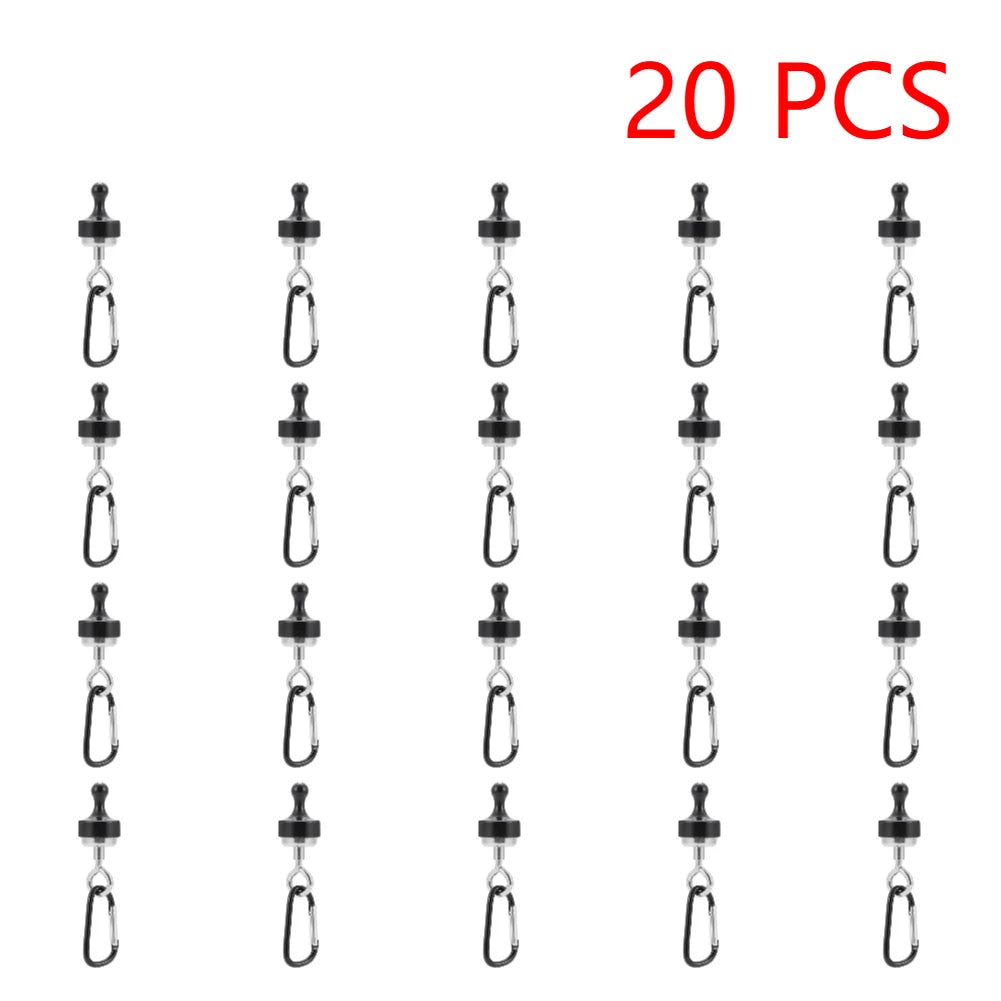 30-1PCS Camping Magnetic Hook Strong Suction Separable Multifunctional Outdoor Tent Canopy Carabiner Magnet Hanger Clip Tools