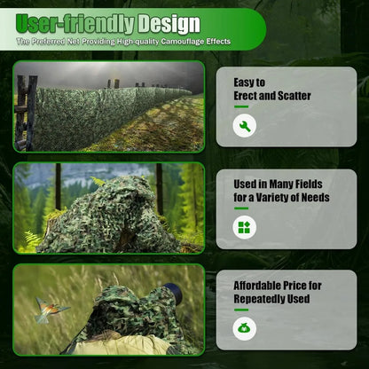 Camouflage Camo Hunting Netting Hide Cover Net 26ft X 26ft
