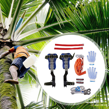 Professional Tree Climbing Spikes Kit 330lb Capacity Steel Spurs with Adjustable Straps & Safety Gear for Arborists & Hunters
