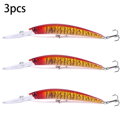 HENGJIA 1pcs 15cm 15g  Deep Diving Jerkbait Artificial Hard Bait Fishing Wobblers Minnow Lure for Bass Pike Carp Fishing  Tackle