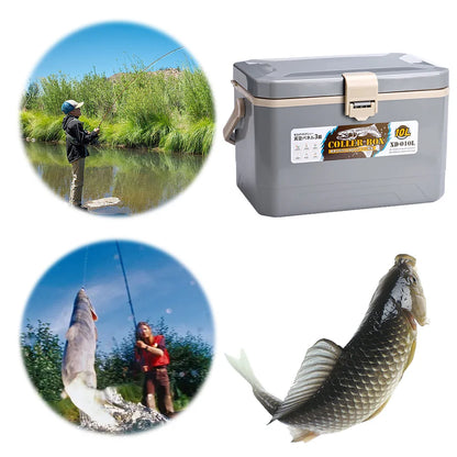 Live Fish Bucket Camping Cooler Box 10L Live Fish Bait Bucket Car Ice Bucket Fish Protection Bucket Fishing Accessories