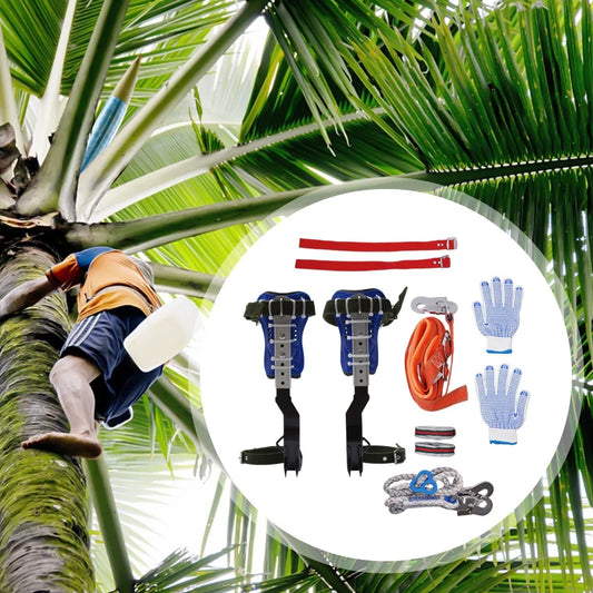 Tree Climbing Spikes Set Adjustable Tree Climbing Gear Tree Climbing Spurs with Safety Guard for Tree Work Hold up to 330lbs