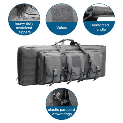 32 38 42 48 inch   Double Rifle Case Airsoft Gun Case Backpack Hunting