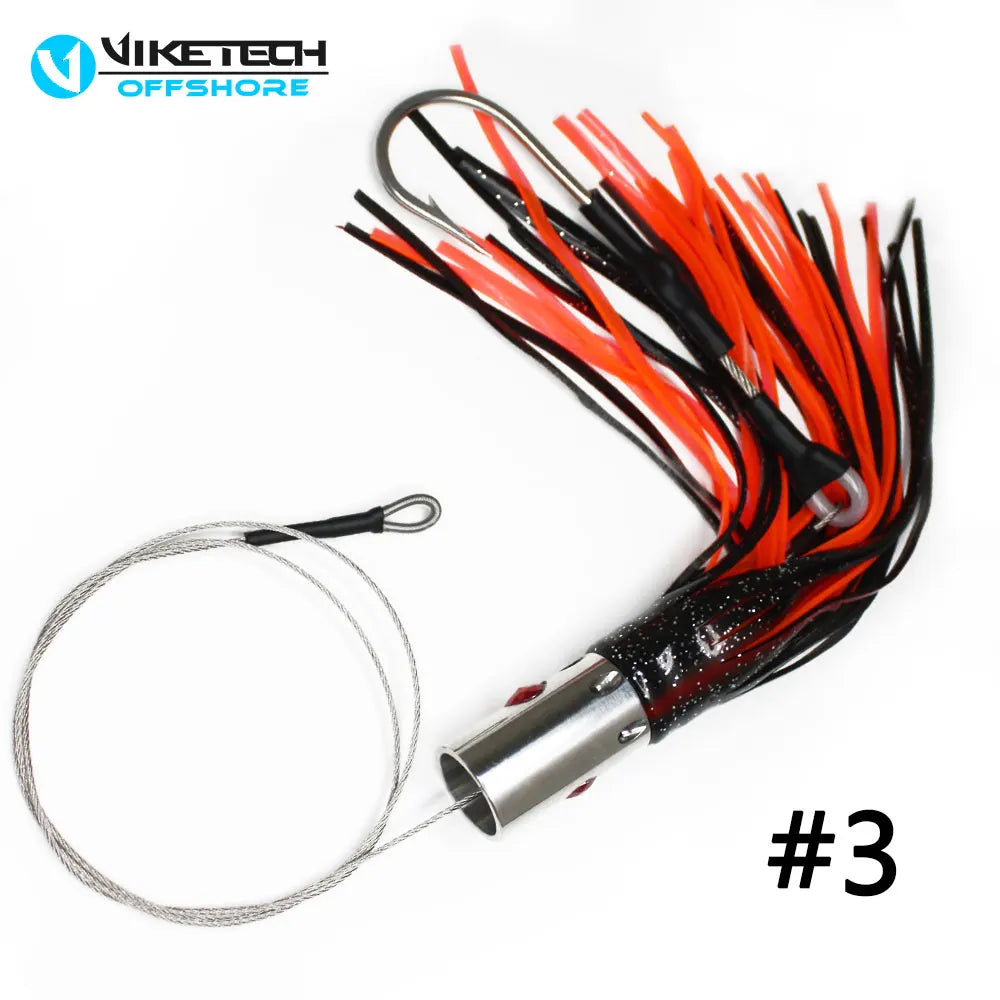 Offshore Stainless Steel Trolling Lures 9.4" Big Game Fishing Lure  9/0 Single Hookset