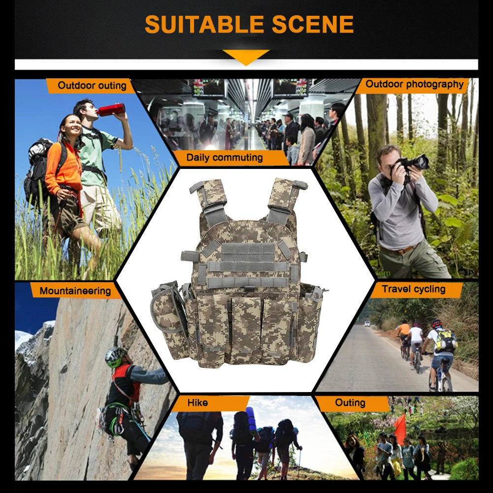 Nylon Tactical Vest   Hunting  Camo Vests Camouflage Hunting Vest Equipment