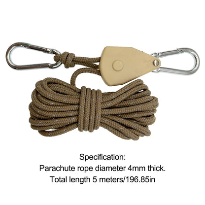 Tent Rope Multifunction Parachute Cord Adjust Buckle  Outdoor Camping Hiking Durable Tent Accessories