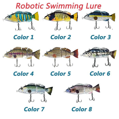 New Fishing Bait Electric Auto Swimming Luress 4-Segment Wobblers For Outdoor Sport Swimbait Fishing Lure USB Rechargeable