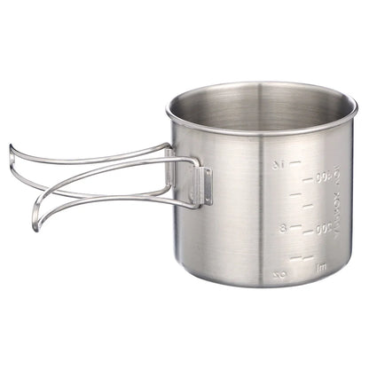 Lightweight Durable 1 Person Camping Table Set Stainless Steel Cutlery Plate Cup