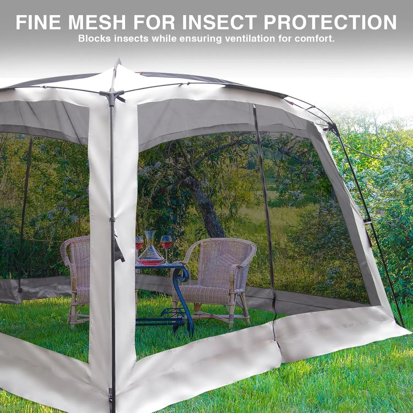 12' X 12' Screen Tent for Camping Canopy Easy Set Up Camper Screen House
