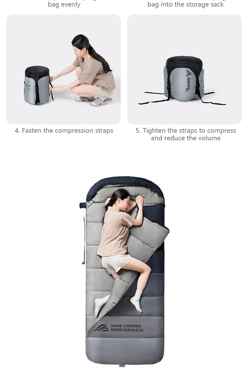 BISINNA Heating Sleeping Bag for Adults Cold Weather Lightweight Portable Warm Winter Camping Bags for Outdoor Hiking Supplies