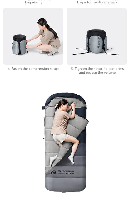 BISINNA Heating Sleeping Bag for Adults Cold Weather Lightweight Portable Warm Winter Camping Bags for Outdoor Hiking Supplies