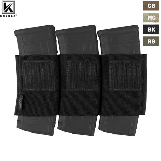 5.56 Triple Magazine Insert Pouch For Micro Fight  Chest Rig Spiritus Style Elastic Built-in Magazine Holder