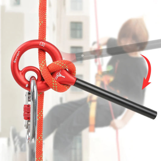 9-Shape Rigging Descender Aluminum Alloy Figure Belay Device Rock Climbing Cable Descent Device Downhill Rappelling Equipment