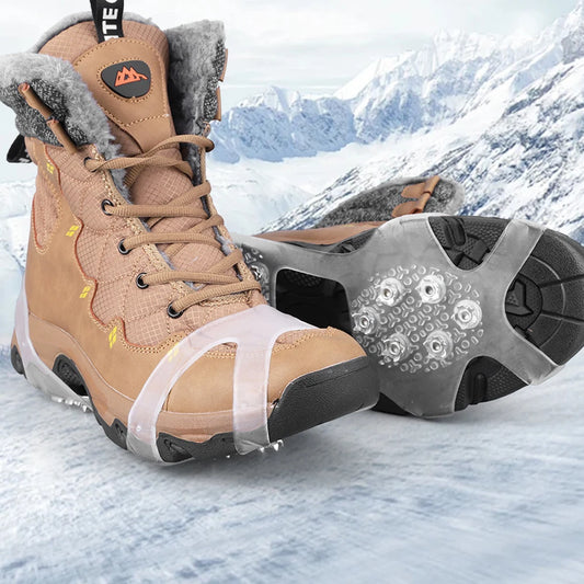 10 Teeth Climbing Crampons Anti-Slip Snow Claw Shoe Covers Unisex Shoes Ice Cleats Outdoor Chain Shoe Spikes
