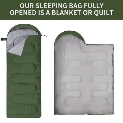 Portable camping sleeping bag men and women universal zipper close outdoor hiking backpack installed convenient travel bed