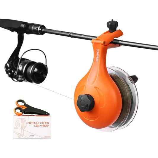 RUNCL Fishing Line Winder – Portable Spooling Tool for Casting and Spinning Reels, Prevents Line Twist, Non-Slip Handle with Sci