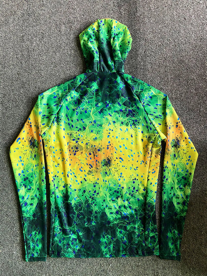 Fishing Hoodie Sailing Shirt Men Long Sleeve Sun Protection Hunting Jersey Camisa De Pesca Performance Fish Gear Beach Tops Wear