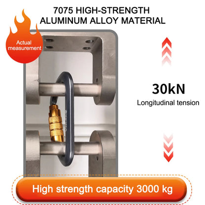 30kN Climbing Carabiner Heavy Duty Locking Carabiner Rock Climbing Carabiner for Rock Climbing Rappelling and Mountaineering