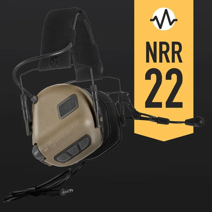 Tactical Headset Hunting & Shooting Earmuffs with Microphone, Sound Amplification,