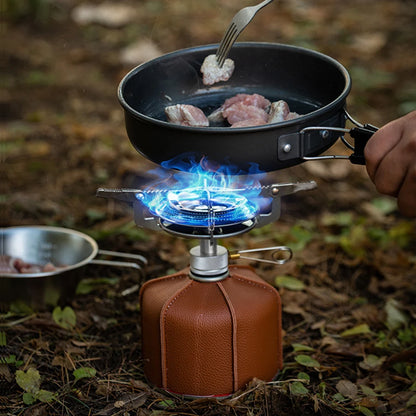 Outdoor Camping Gas Stove Small Camping Stove with Storage Bag Lightweight Stove Head for Hiking Climbing Fishing