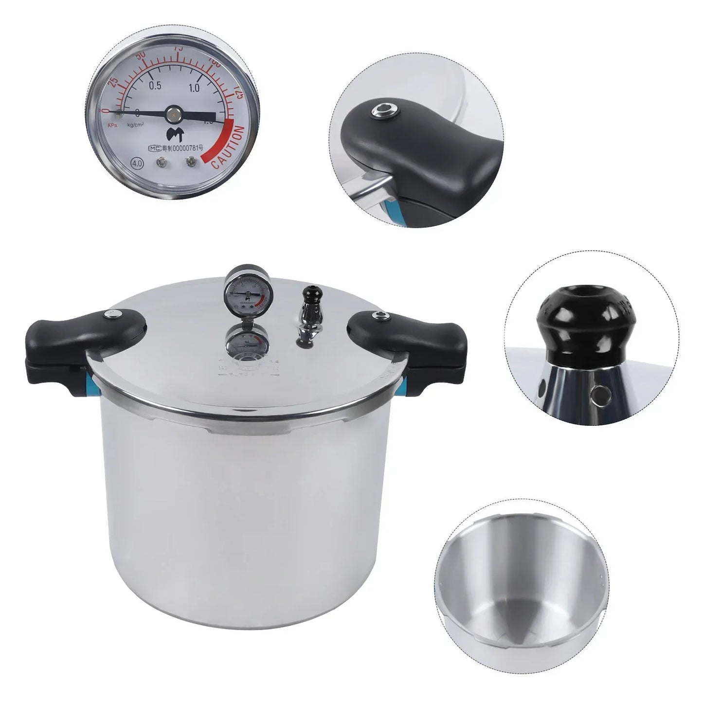 Pressure Cooker 23 Quart Kitchen Pressure Canner Cookware 90kpa HOT