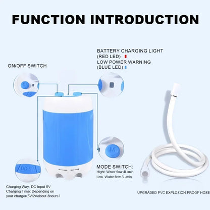Portable USB Rechargeable  shower head, Multi-Purpose Watering System