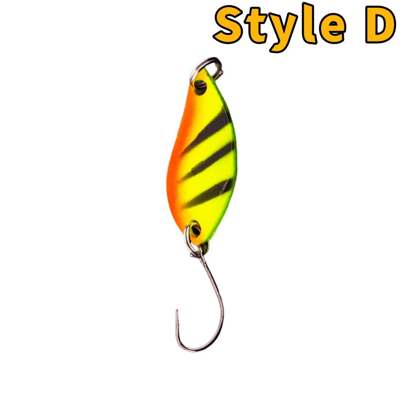 Trout Bait Metal Spoon Fishing Lure Wobbler   Jigging Tackle Accessories Multi-color Long-casting Lure Bait