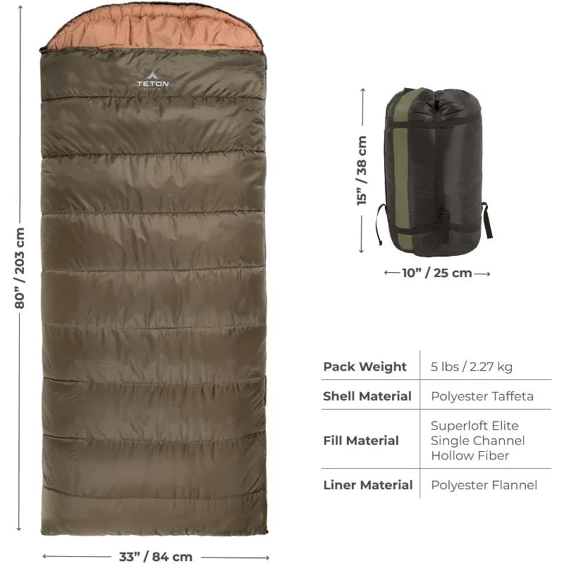Sleeping Bags, All Weather Bag for Adults and Kids