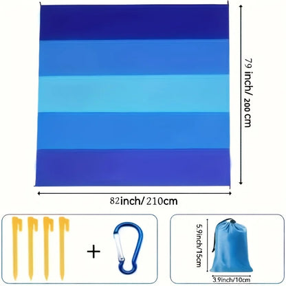 Extra Large Summer Beach Mat Fast Drying Anti Sand Camping Picnic Blanket Ultra Light Compact Portable Foldable